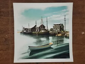 J.C. Richard Amity Harbor No. 1 74' JAWS SUBMERGED Variant Poster S/N x/50 12x12 - Picture 1 of 8