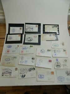 Briefmarken 19 Schiffspost  etc... Schiffs-Stempel aus Sammlung  K-3176