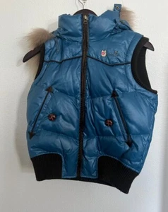 Doraemon Puffer Vest Winter/Snow Wear Zip Up With Removable Hood - Picture 1 of 5