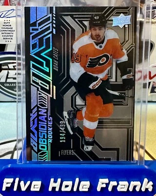 2022-23 Upper Deck SPX Noah Cates Black Obsidian Rookies /499 #OR-15 - Image 1 of 3