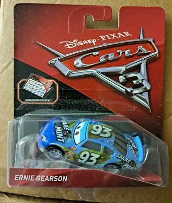 CARS 3 - ERNIE GEARSON racer SPARE MINT TEAM - Mattel Disney Pixar - Immagine 1 di 2