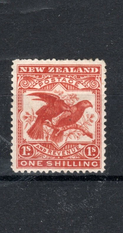 New Zealand 1898 1s dull red Kea and Kaka SG 257a MH - Image 1 of 1