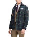 Polo Ralph Lauren Tartan Military Patch Field Jacket New $528