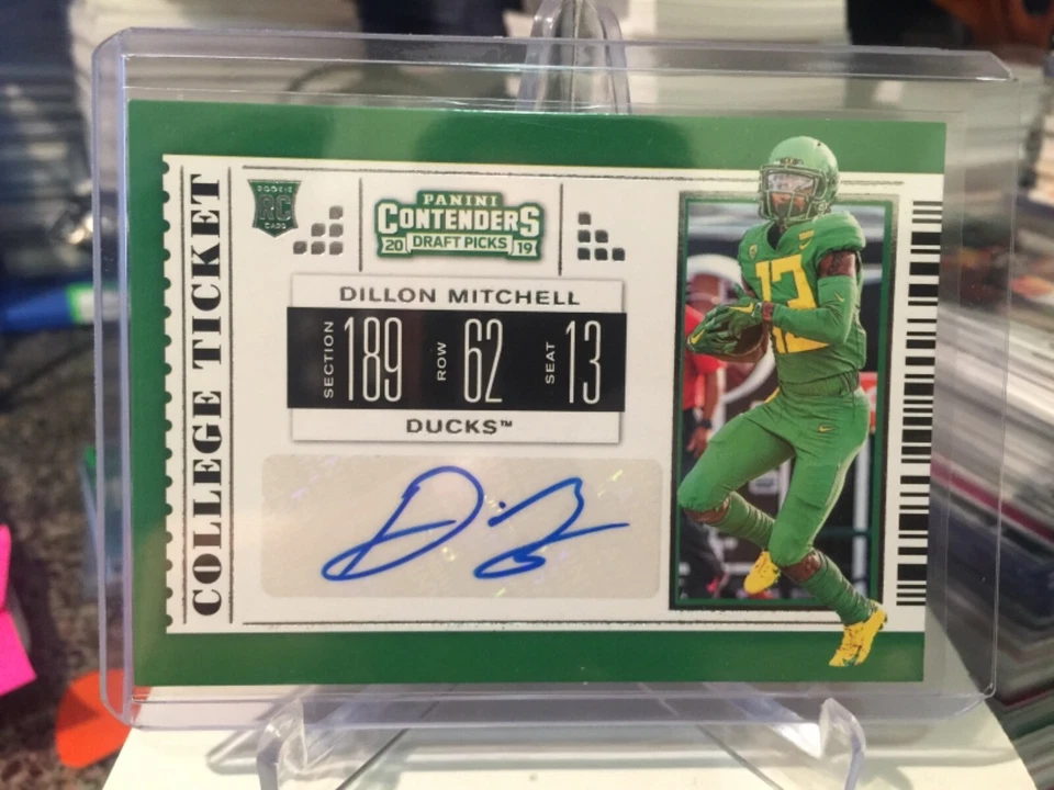   2019 contenders draft pick rc auto dillon mitchell vikings ducks free shipping - Image 1 of 1