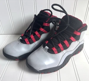 youth boys girls gray red Nike Air Jordan ps preschool shoes sneakers 1 Y 1Y - Picture 1 of 8