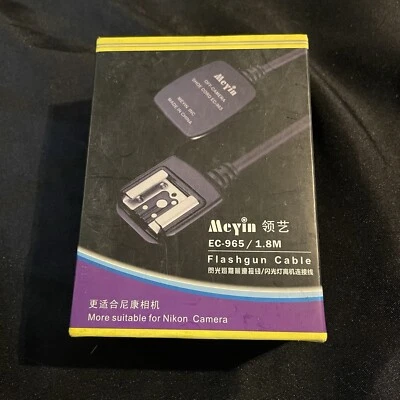 Meyin EC-965 1.8M Flashgun Cable for Nikon Cameras BRAND NEW AND FACTORY SEALED - Image 1 of 4