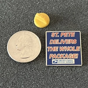 St Petersburg Florida USPS Delivers The Whole Package Pin Pinback #43670 - Picture 1 of 2
