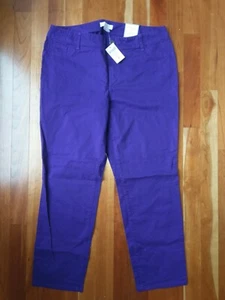 Chico's Purple Ankle Pant Ultimate Fit Brushed Twill Slim Leg Jean Large 12 2 - Picture 1 of 12