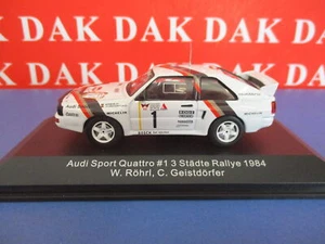 Die cast 1/43 Modellino Auto Audi Sport Quattro 3 Stadte Rally 1984 W. Rohrl - Foto 1 di 5