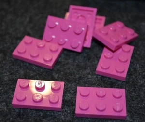 (8) 2x3 Dark Pink Standard Plate Bricks  ~ Lego  ~ NEW - Picture 1 of 1