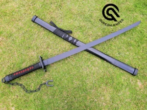 40" Handmade Katana Sword Beautifull Japaness Sword Katana Black With Cover - Picture 1 of 5
