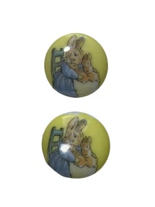 Vintage JHB Peter Rabbit buttons set of 2 1976 100 year anniversary NEW - Picture 1 of 6
