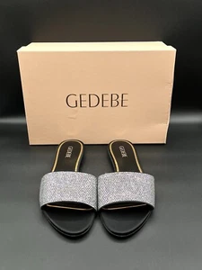 Gedebe Women's Cassis Crystal Embellished Open Toe Flat Slide Sandals 9 US, $725 - Picture 1 of 14