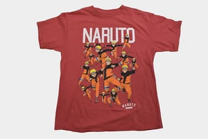 Naruto Shippuden Youth Boys Character Shadow Clone Squad Art Red Shirt New S, L - Picture 1 of 5