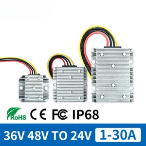 Convertidor de voltaje reductor Buck DC 36V 48V a 24V 1A 5A 10A 30A para carro de golf - Imagen 1 de 29