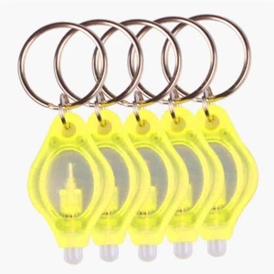 10pcs Mini Bright LED Micro Light Key chain Squeeze Light Key Ring Camping - Picture 1 of 19