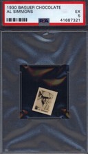 1930 Baguer Chocolate Al Simmons Athletics PSA 5