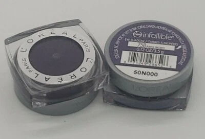 2 shadow lot LOREAL INFALLIBLE 24HR EYE SHADOW 758 PURPLE PRIORITY unsealed - Image 1 of 2