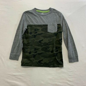 Old Navy Kids’s Regular Standard Grey Camo Long Sleeve Shirt Size Medium (8) Cot - Picture 1 of 3
