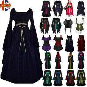 Womens Ladies Victorian Medieval Dress Halloween Party Cosplay Renaissance Dress