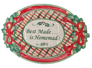 Fitz and Floyd Large "Best Made Is Homemade" Cookie Platter 2001 In Box - Picture 1 of 13