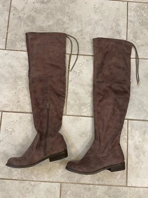"Botas por encima de la rodilla NINE WEST marrón/seta para mujer 8 M" Foto 1 de 4