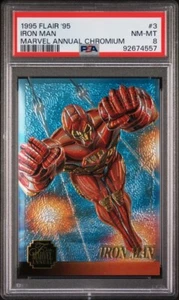 1995 Flair '95 Marvel Annual Chromium #3 Iron Man PSA 9 MCU - Picture 1 of 2