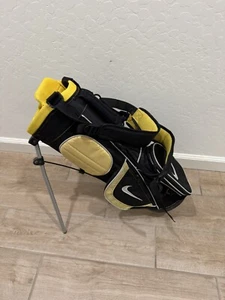 Nike Jr. Golf Youth Kids Stand Bag Black & Yellow w/Dual Shoulder Strap 29" Tall - Picture 1 of 7