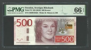 Sweden 500 Kronor ND(2016) P73 Uncirculated Grade 66 - Picture 1 of 2