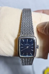 Vintage Eterna Matic 800 silver Manual Winding Women Band Watch L19cm Working - Picture 1 of 8