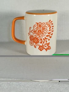 Pionierin Saltshaker Griff orange rote Blume ersetzt signiert Ruhestand Keramik - Bild 1 von 8