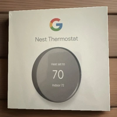 Google Nest Smart Thermostat Charcoal G4CVZ NEW NIB - Image 1 of 4