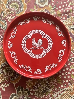 Temp-tations духовка Doodle Doo петух 13» керамический Lazy Susan красный белый - Изображение 1 из 4