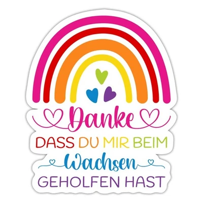 SPREADSHIRT Danke Erzieherin Lehrerin Abschiedsgeschenk Aufkleber Sticker, max. 10 x 10 cm