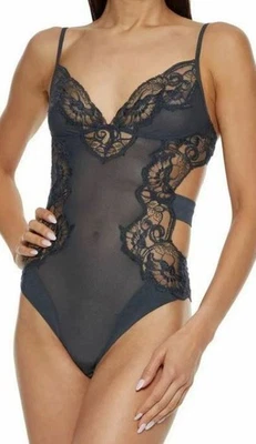 Body La Perla Ambra 34B Teddy Leavers Encaje Gris Oscuro Foto 1 de 3