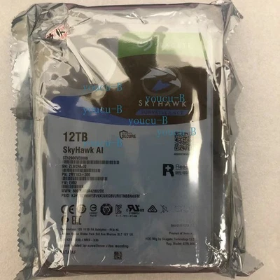 New Seagate ST12000VE0008 SkyHawk AI 12TB 7200RPM SATA 6Gb/s 256MB 3.5" HDD - Image 1 of 2