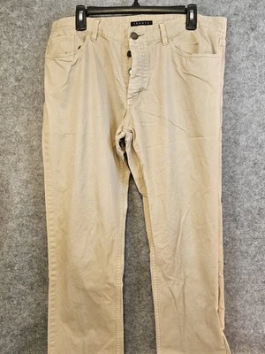 Pantalones chinos THEORY Button Fly para hombre 36x33 pierna recta elásticos pantalones de mezclilla tostados Foto 1 de 4