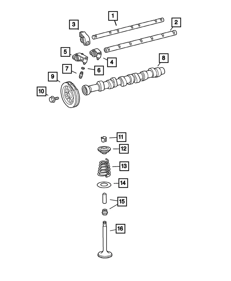 正品 Mopar 凸轮轴左 5097134AA — 第 1/1 张图片