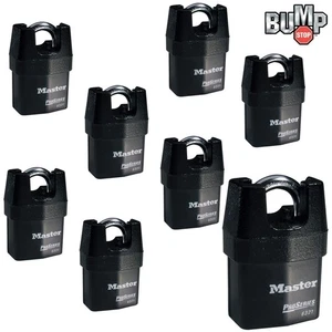 Master Lock High Security Padlocks - (8) Keyed Alike w/ BumpStop 6321NKA-8 - Picture 1 of 3