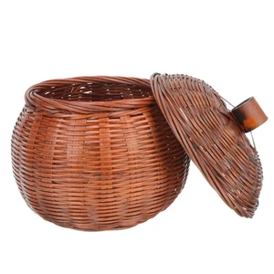 Pumpkin Basket with Cover Chicken Egg Holder Office Fruit Baskets - Picture 1 of 12