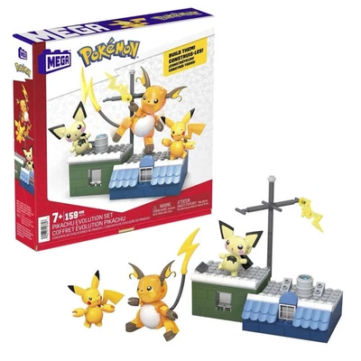 MEGA Pokémon PIKACHU Evolution set 159 pcs to Build HKT23 New Sealed - Image 1 of 4