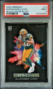 2024 Panini Obsidian - MarShawn Lloyd #14 Black Color Blast, PSA 9 (RC) - Picture 1 of 2