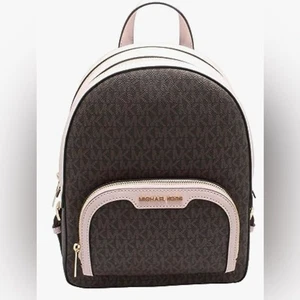 Neu mit Etikett Michael Kors Jaycee großer Rucksack mit Logo in Pink und Braun - Bild 1 von 8