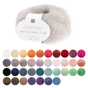 Rico Fluffy Mohair Knitting Wool Yarn Essentials Super Kid Loves Silk Lace 2 Ply - Picture 1 of 38