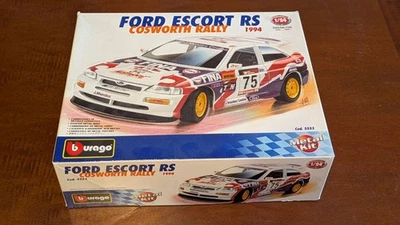 MODELLINO AUTO BURAGO FORD ESCORT RS COSWORTH RALLY SCALA 1/24 1994 VINTAGE - Immagine 1 di 4