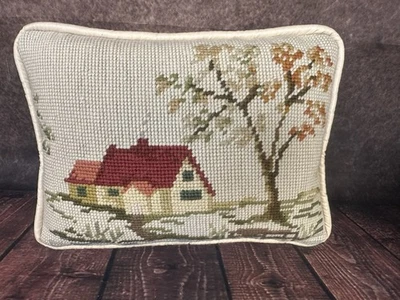 "Almohada de punta de aguja de colección de 12"" puntada a mano" Foto 1 de 4