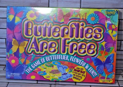 Butterflies are Free Game Fundex Game of Butterflies Flowers Fun Vtg 2000 Colors - Image 1 of 4