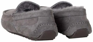 *NWOB* Kirkland Signature Men's Slippers Cow Suede Shearling (Grey, Size 12) - Picture 1 of 3
