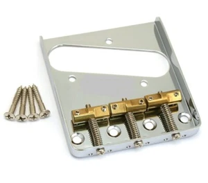 Squier Vintage Compensated Brass 3-Saddle  Ashtray Bridge Assembly 4 Tele Guitar - Bild 1 von 1