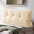Triangular Wedge Headboard Pillow Large Bolster Bed Rest Reading Pillow Backrest